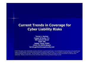 Current Trends in Coverage for Cyber Liability Risks