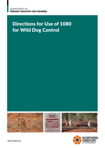 Directions for use of 1080 for wild dog control