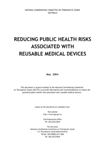 Reducing public health risks associated with reusable