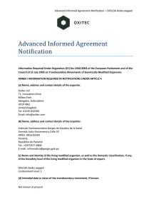 Advanced Informed Agreement Notification