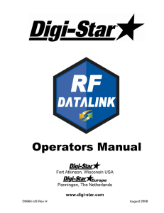 RF DataLink Operators Manual - Digi-Star