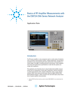 Basics of RF Amplifier Measurements with the E5072A ENA Series