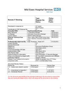 Remote IT Working Type: Policy Register No: 09021 Status: Public