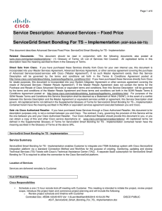 ServiceGrid Smart Bonding For TS – Implementation