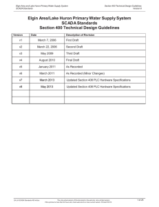 SCADA Standards Section 400 Technical Design Guidelines