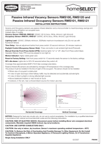 Manual for 500W Vacancy Sensor Switch with