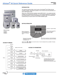 Altistart® 48 Quick Reference Guide