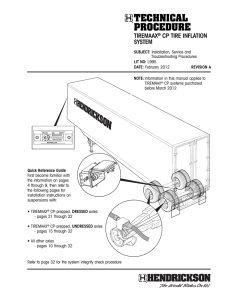 TIREMAAX CP Installation, Service and