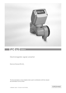 Krohne IFC 070 Signal Converter Manual PDF