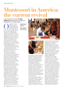 Montessori in America: the current revival