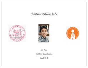 The Career of Gregory C. Fu