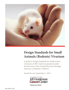 (Rodent) Vivarium Design Standards