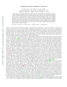 Josephson junction simulation of neurons