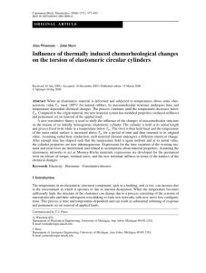 Influence of thermally induced chemorheological changes on the