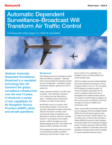 Automatic Dependent Surveillance-Broadcast Will Transform Air