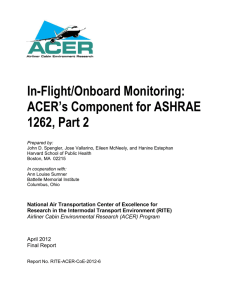 In-Flight/Onboard Monitoring: ACER`s