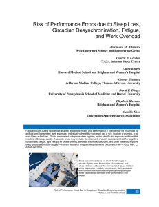 Risk of Performance Errors due to Sleep Loss, Circadian