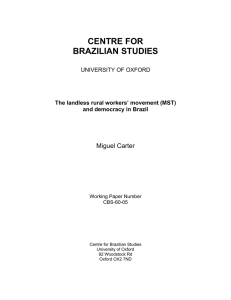 centre for brazilian studies - Latin American Centre