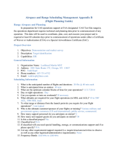 Airspace and Range Scheduling Management Appendix B (Flight