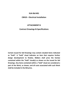 SUA Bid #01 C8410 – Electrical Installation ATTACHMENT B
