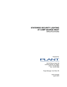 STATEWIDE SECURITY LIGHTING AT CAMP