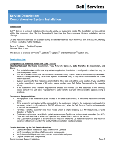 Service Description: Comprehensive System Installation
