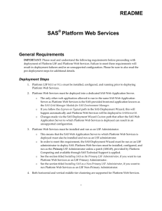 Installing Platform Web Services for use with SAS 9.4M3