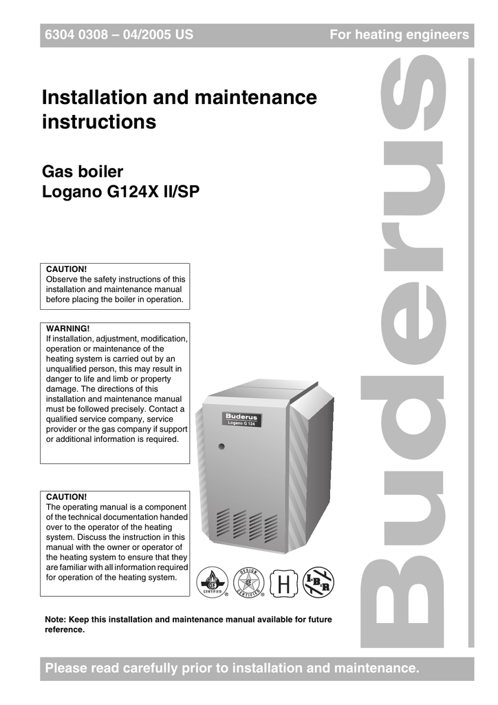 Installation And Maintenance Instructions A