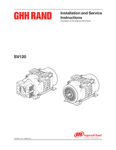 SV120 Installation Service Manual