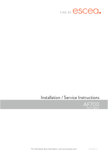 AF700 Installation / Service Instructions