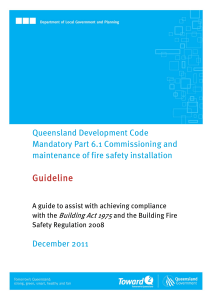 Commissioning and maintenance fire safety installation guideline