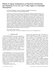 Effects of Aging Temperature on Electrical Conductivity and