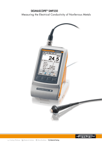 SIGMASCOPE® SMP350 Measuring the Electrical Conductivity of