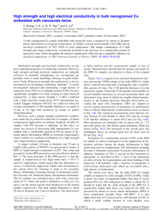 High strength and high electrical conductivity in bulk nanograined