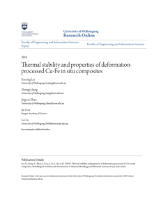 Thermal stability and properties of deformation
