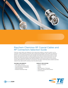 Raychem Cheminax RF Coaxial Cables and RF