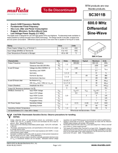 600.0 MHz Differential Sine-Wave SC3011B