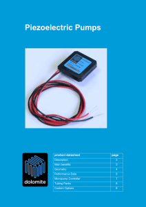 Piezoelectric Pumps - Dolomite Microfluidics