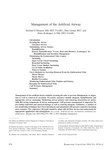 Management of the Artificial Airway