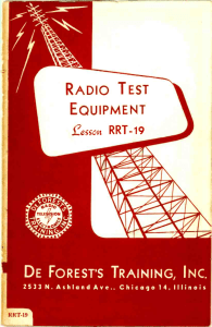 Radio Test Equipment - American Radio History