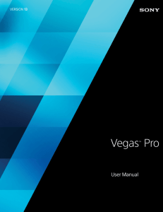 Sony Vegas 13 manual