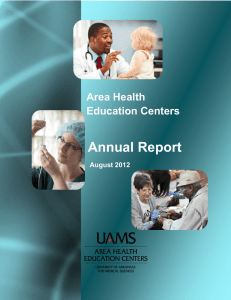 Area Health Education Centers 2012 Annual Report
