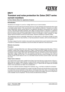 DN77 Transient and noise protection for Zetex ZXCT series current
