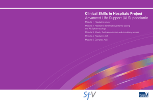 Clinical Skills in Hospitals Project Advanced Life Support (ALS