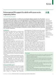 Review Extracorporeal life support for adults with severe acute