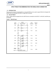 application note sp337 pinout recommendation for single db-9