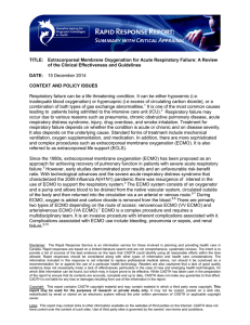 Extracorporeal Membrane Oxygenation for Acute Respiratory Failure