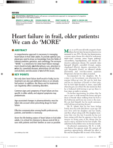 Heart failure in frail, older patients: We can do `MORE`