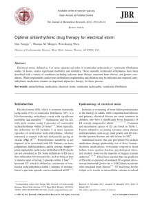 Optimal antiarrhythmic drug therapy for electrical storm