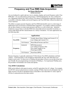 Frequency and True RMS Acquisition